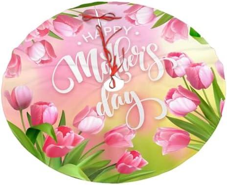 Mother's Day Christmas Tree Skirt 48" for Xmas Halloween New Year Holiday Party Home Tree Mat Decor Ornaments Decoration by Majoug