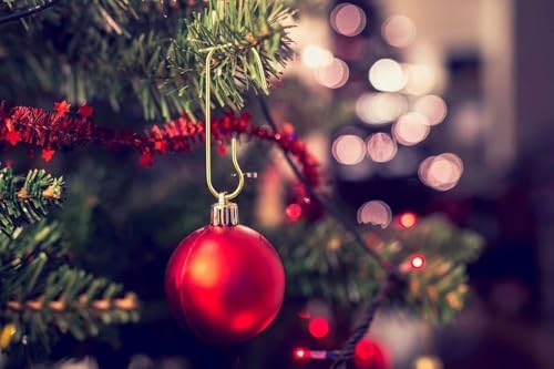 Ornament Hooks ?€? Bexter 300 Pack Gold Metal Wire Hooks for Christmas Tree Decoration and Hanging, Holiday Decorating Hooks (Gold) (Happy Holidays!) - Image 6