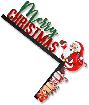 1. Handcrafted Wooden Santa Door Hanger for Christmas Holiday Home Window Wall Decoration Creative Holiday Door Hanger Ornament - Image 3
