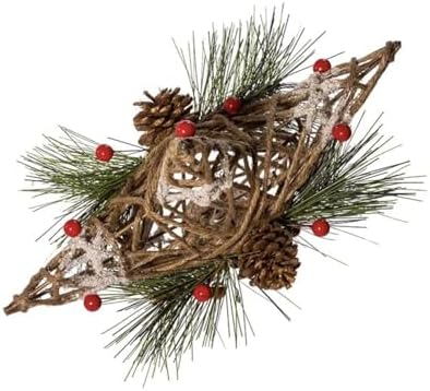 Kurt Adler 11-Inch Natural Star with Pinecones Treetop - Image 4