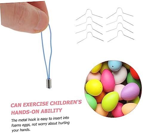 Holibanna 100Pcs Easter Eggs DIY Hanging Chain with Hooks Portable Accessory for Crafting Easy to Use Durable and Safe for Family Activities for Easter Decor - Image 5