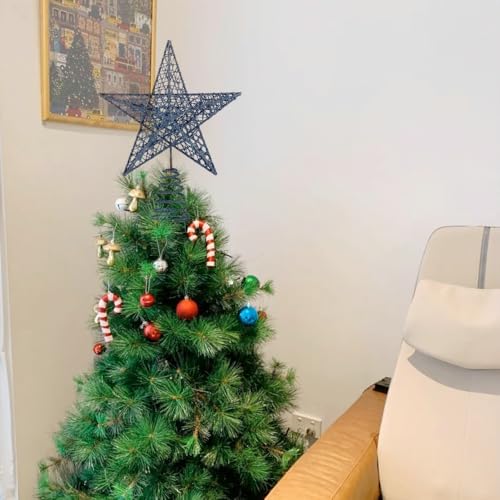 BinaryABC Iron Christmas Tree Star Topper,20cm Glittering Tree Topper - Image 5