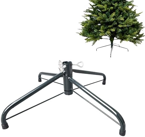 Christmas Tree Stand for Artificial Trees Holder 40cm Metal Base Heavy Duty Foldable Height Extender Legs with Adjustable Screws Sturdy Bracket for 4ft,5ft,6ft Green by SHATCHI