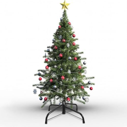 STOBAZA Metal Christmas Tree Stand for 4 Ft Artificial Trees, 13.7inch Xmas Replacement Tree Stand Base, Christmas Tree Folding Stand, Black - Image 7