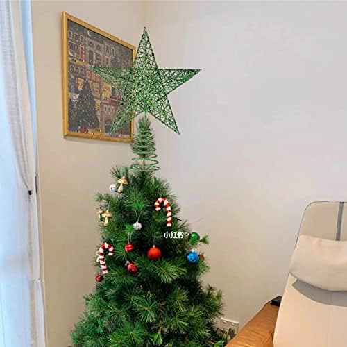 BinaryABC Iron Christmas Tree Star Topper,20cm Glittering Tree Topper - Image 2