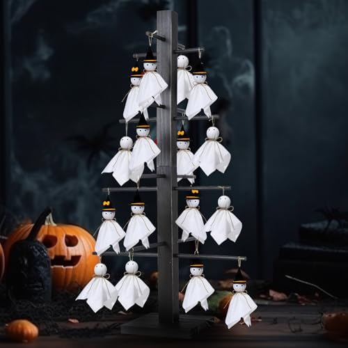 32 Inch Black Halloween Christmas Ornament Display Tree Centerpieces for Tables Ornament Tree Stand Holder Tabletop Artificial Tree for Wedding Anniversary Birthday Farmhouse Party Home Decor - Image 4