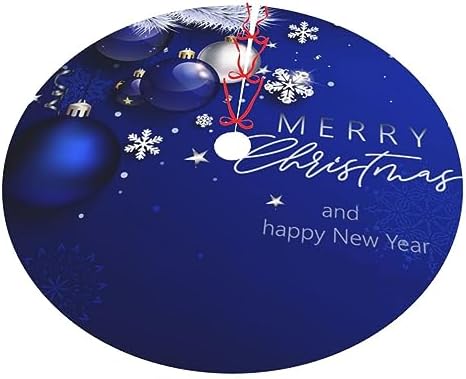 Christmas Tree Skirt Blue Ball Fir Branch Snowflake 36 Inch for Xmas New Year Nightmare Before Christmas Decorations Lobby Home - Image 7