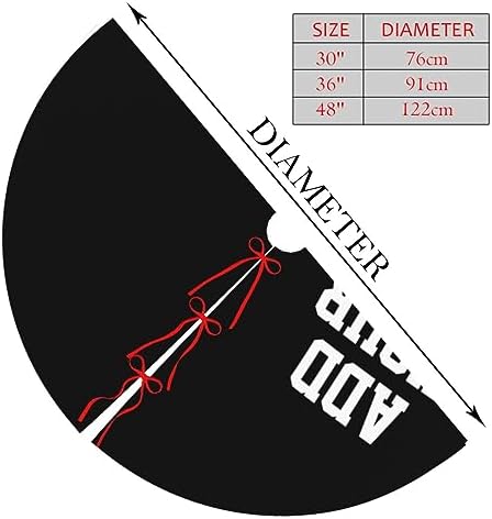 Custom Christmas Tree Skirt Add Photo Text Logo, Personalized Xmas Large Tree Mat, New Year Festive Holiday Party Decorations 30" inches - Image 3