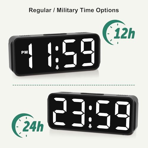 Peakeep Small Digital Alarm Clock Battery Operated for Bedrooms Travel - Image 6