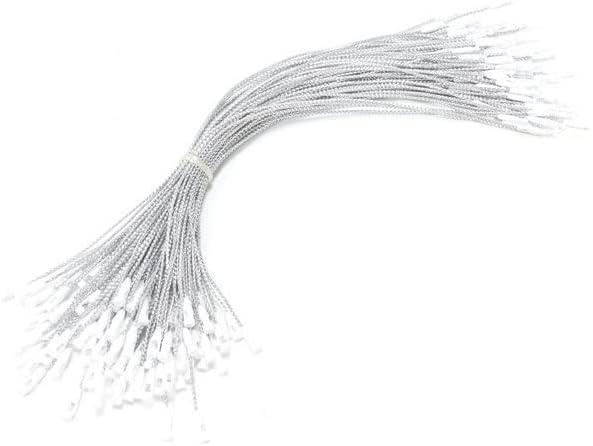 1000pcs Gold Christmas Ornament Hanger Snap Locking String Ornament Hangers Snap Locking Tighten The Pendant Rope Bullet Gold Thread for Christmas Tree Ornament Decorations (Silver) by YANGZHI