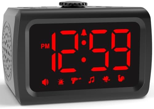 Peakeep 115dB Super Loud Alarm Clock for Heavy Sleepers Adults Teens by PEAKEEP