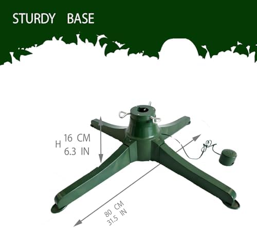 360-Degree Rotating Christmas Tree Stand for 7ft Artificial Tree - Image 2