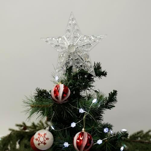 Alpine Corporation 9" H Star Tree Topper with Multi-Color LED Lights, Christmas Decoration - Image 6
