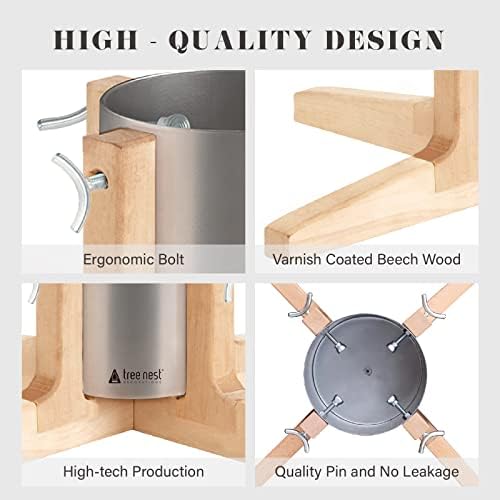 Tree Nest Christmas Tree Stand Base for 7ft Real Tree Sliver Christmas Tree Holder Stable for Xmas Tree Decoration Rustic (Silver,Medium) - Image 3