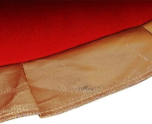 Sattiyrch Christmas Tree Skirt with Gold Rim 36",Flannelette Santa Reindeer Decoration for 6Ft/7.5Ft Xmas Tree - Image 6