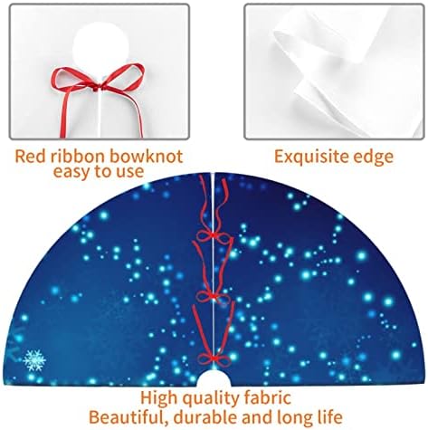 Christmas Tree Skirt Snowflake Blue Xmas Winter 36 Inch for Xmas New Year Nightmare Before Christmas Decorations Lobby Home - Image 3