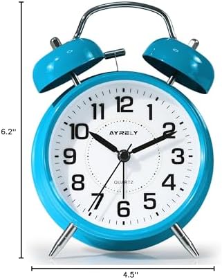 AYRELY?? Super Loud Twin Bell Alarm Clock for Heavy Sleepers,4.5 Inch - Image 6
