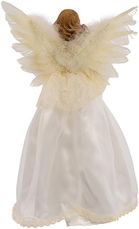 Kurt Adler Indoor 10-Light 14.5-Inch Ivory Angel Treetop - Image 4
