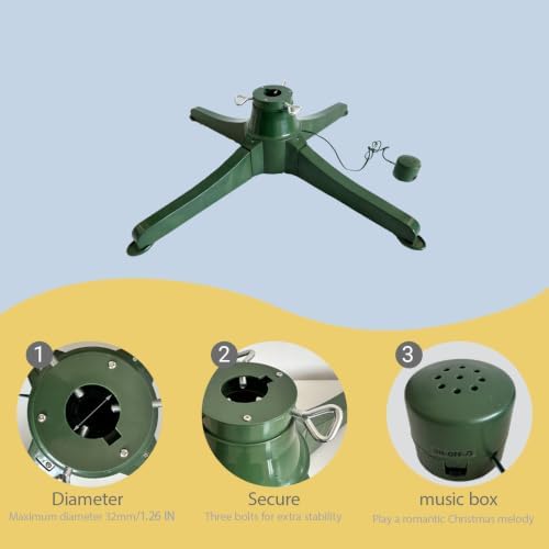 360-Degree Rotating Christmas Tree Stand for 7ft Artificial Tree. - Image 3