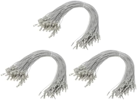 PATIKIL Christmas Ornament Hooks, 300 Pcs LED String Light Hanging Cable Holiday Decor Gift Tag Hanger with Snap Lock for Valentine's Halloween, Silver by PATIKIL