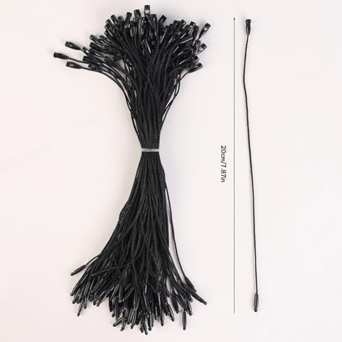 400 Pcs Christmas Ornament Hangers String Snap Lock Tag Fastener Clothing Hang Tag String Gift Price Tag Rope Ornament Ribbon Hook Rope Clothes Tag Strings Decorative Hanging String Multi Color - Image 6