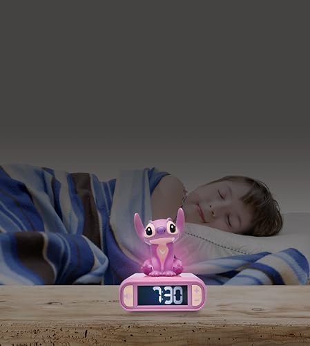 LEXiBOOK, Stitch Angel Nightlight Alarm Clock, RL800D1 - Image 3