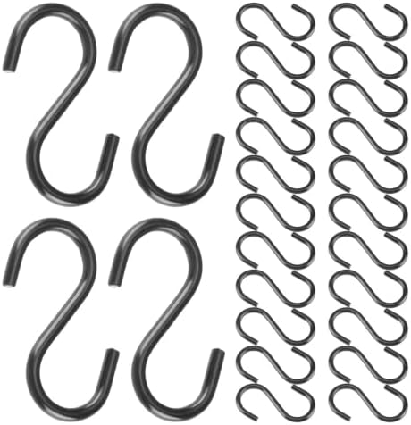 ULTECHNOVO S Hooks with Effortless Installation 200pcs 1/2 Iron Black Inch Ornament Hangers Mini and Versatile Usage for Plants and New Year Decorations by ULTECHNOVO