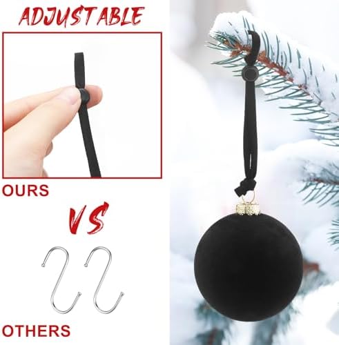 Daifunli 24 Pcs Christmas Adjustable Decoration Hooks, Black - Image 2