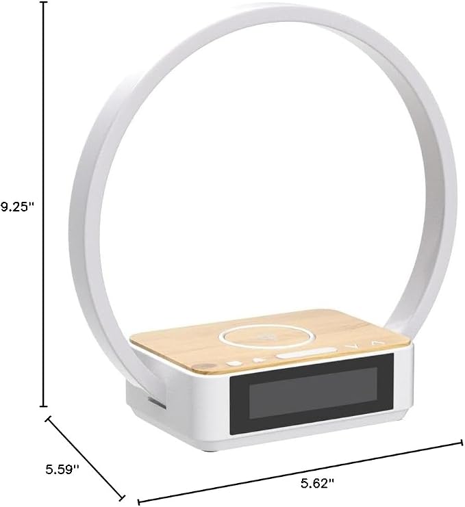 WILIT Bedside Lamp with Alarm Clock, Sunrise Wake-up Light, Wood Grain - Image 14
