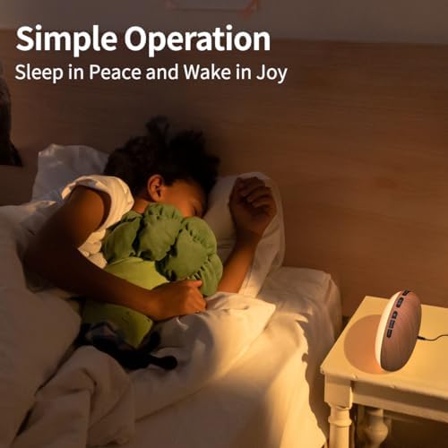 Wake Up Light Sunrise Alarm Clock for Bedroom Sunrise Sunset Simulation 23 Natural Sounds 13 Colors Night Light Dual Alarms and Snooze Sleep Aid for Heavy Sleepers Kids Adults (Wood Grain) - Image 6