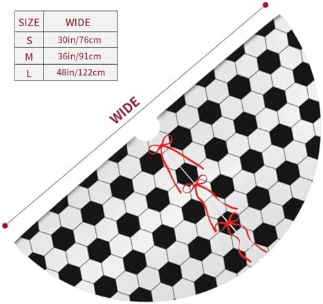 Soccer Traditional Christmas Tree Skirt Holiday Party Xmas Tree Skirt Mat Christmas Ornaments Decoration 36 Inch - Image 2