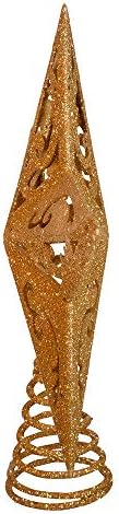 Kurt Adler H9100 8-Inch Gold Glittered 5 Point Star Treetop - Image 3