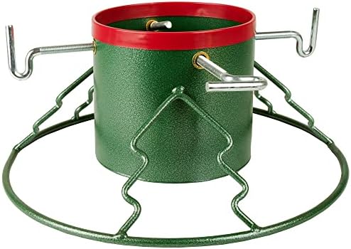 Yard Butler Santa's Helper Christmas Tree Stand - Heavy-Duty Stand - Metal Stand Base for Live Christmas Tree - Durable & Weighted Base - For 3–6' Trees by YardButler