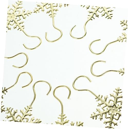 10pcs Christmas Snowflake Hooks Mantel Hangers for Stockings and Ornaments Punch Fireplace Decoration for Holiday Displays - Image 4