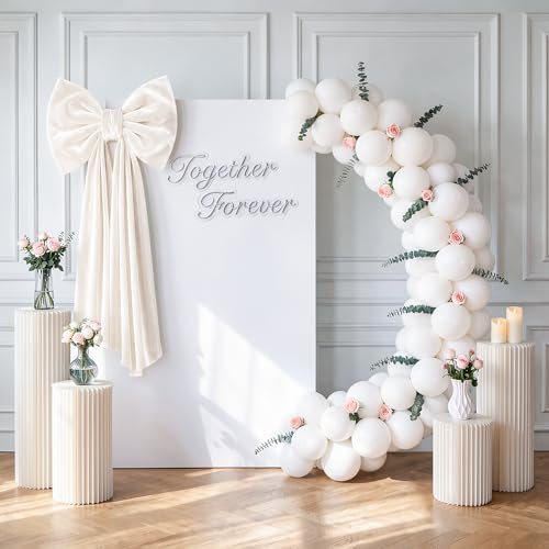 Big White Bows, Christmas Decorations, Velvet Christmas Tree Topper Bow, 52 x16 Inch, Giant Christmas Bow Decorations for Home Wreath Door Wall for Tree, Wedding, Birthday, Wreath, Door, Wall Decor - Image 3