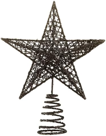 BinaryABC Iron Christmas Tree Star Topper,20cm Glittering Tree Topper by BinaryABC
