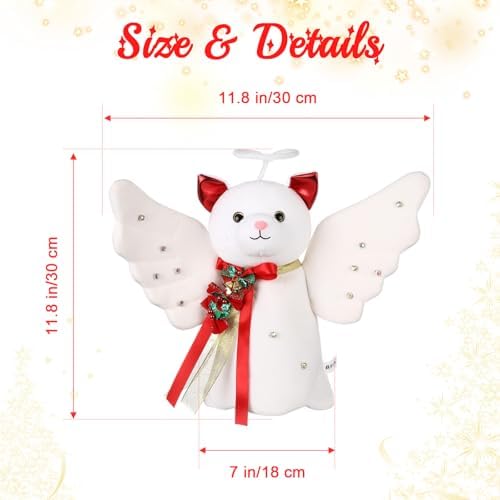 Beeveer Cat Christmas Tree Topper Angel Glitter Wings - Image 2