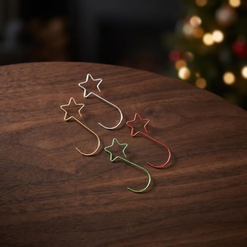 Wakauto 160pcs Ornament Hooks, Star Shaped Christmas Ornament Hangers - Image 4