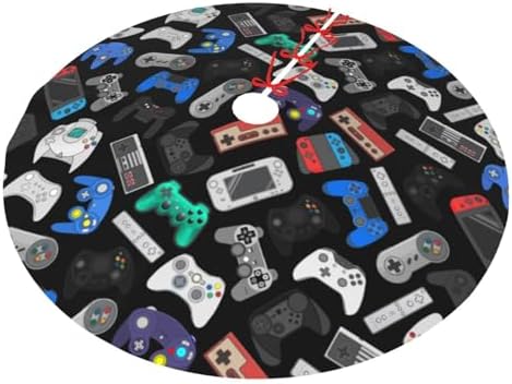 Video Game Controller Background Halloween Christmas Tree Skirt 48 Inch - Image 6