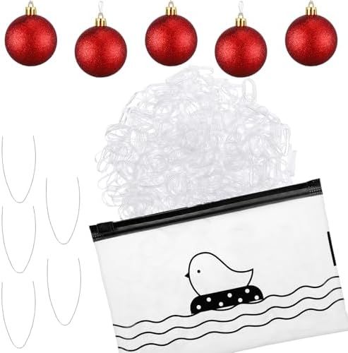 Simgoing 500 Pcs Ornament Hangers Clear Elastic Bands Non Slip for Tree by Simgoing