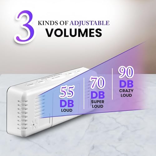 Small Digital Alarm Clock for Kids with Dimmable Backlight Volume Blue - Image 7