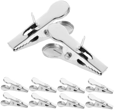 100pcs Christmas Ornament Clips: Iron Mini Alligator Clips for Christmas Flowers - Fish Mouth Clamps for Wreath Tree Decorations Holiday DIY Crafts by HYTROVE