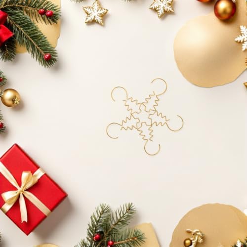 100pcs Gold Metal Wire Ornament Hooks for Christmas Tree and Baubles - Image 7