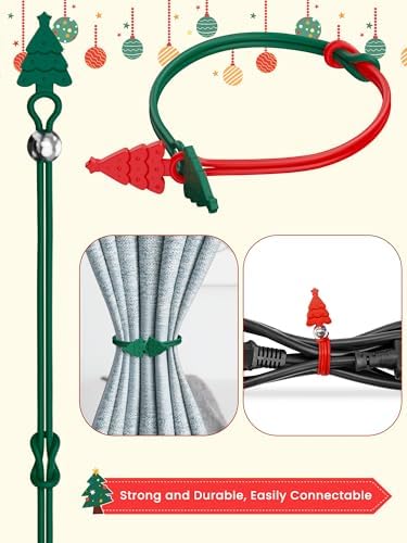 30pcs Christmas Ornament Hooks, Christmas Tricolor Silicone Decorations, for Hanging Ornaments Wreaths Stockings Holiday Decor - Image 5