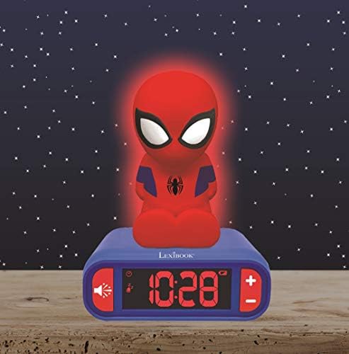 LEXiBOOK, Spider-Man Nightlight Alarm Clock, RL800SP - Image 2