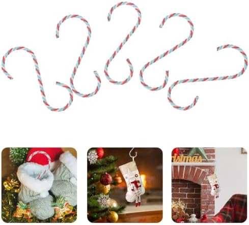 10pcs Christmas Tree Hooks Metal and PVC Decorative Xmas Stocking Hangers for Ornaments and Balls with Easy Installation, Multi-Functional Design for Doors and Windows Holiday - Image 7