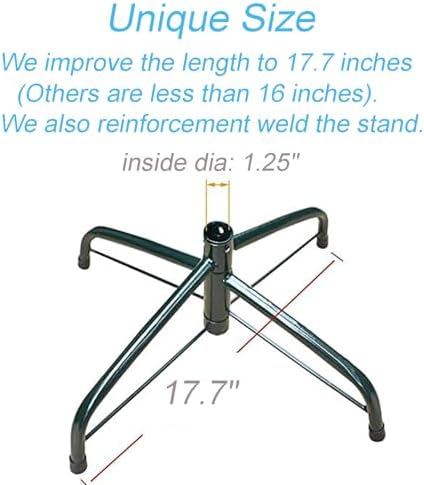 Replacement Christmas Tree Stand for Artificial Trees, Folding Christmas Tree Base for 4 Ft to 6 Ft Artificial Trees, Fits 0.5-1.25 Inch Tree Pole, Green - Image 2