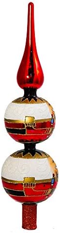 Kurt Adler Un-Lit Glass Nutcracker Finial Treetop - Image 4