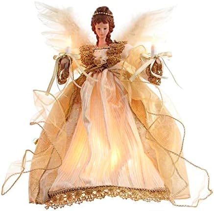 Kurt S. Adler 12-Inch UL 10 Clear Light Gold Angel Treetop, Multicolor - Image 2