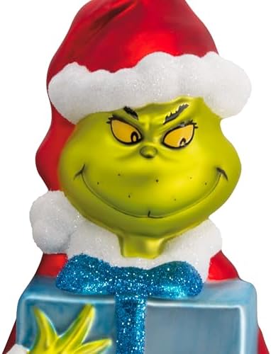 Hallmark Dr. Seuss's Grinch Christmas Ornament (Grinch with Present) - Image 4